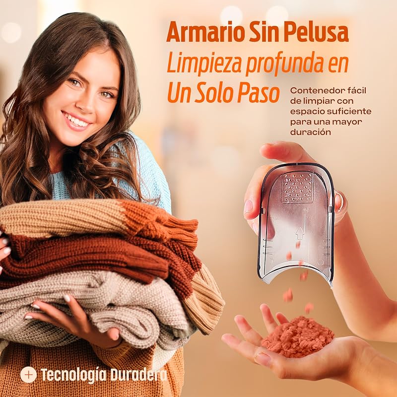 Removedor de fiapos elétrico portentum - removedor de pellets para roupas, lâminas de aço inoxidável. recipiente de fiapos removível. baterias incluídas. acessórios: escova de limpeza