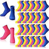 Handepo 60 Pairs Women Fuzzy Socks Bulk Winter Warm Soft Fluffy Crew Sleeping Slipper Socks for Indoor Valentine's Day Gifts