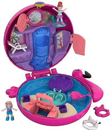 Polly Pocket Big Pocket Flamingo Floatie Compact Multicolor
