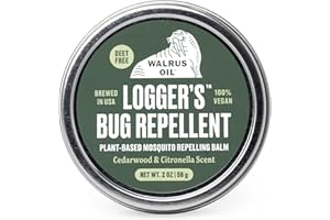 WALRUS OIL - Natural Bug Off Balm, 2 oz Plant-Based Mosquito Repellant Cream with Cedarwood & Citronella, Deet Free, 100% Veg