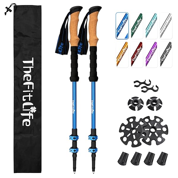 THEFITLIFE TREKKING POLES – LIGHTWEIGHT 7075 ALUMINUM HIKING...