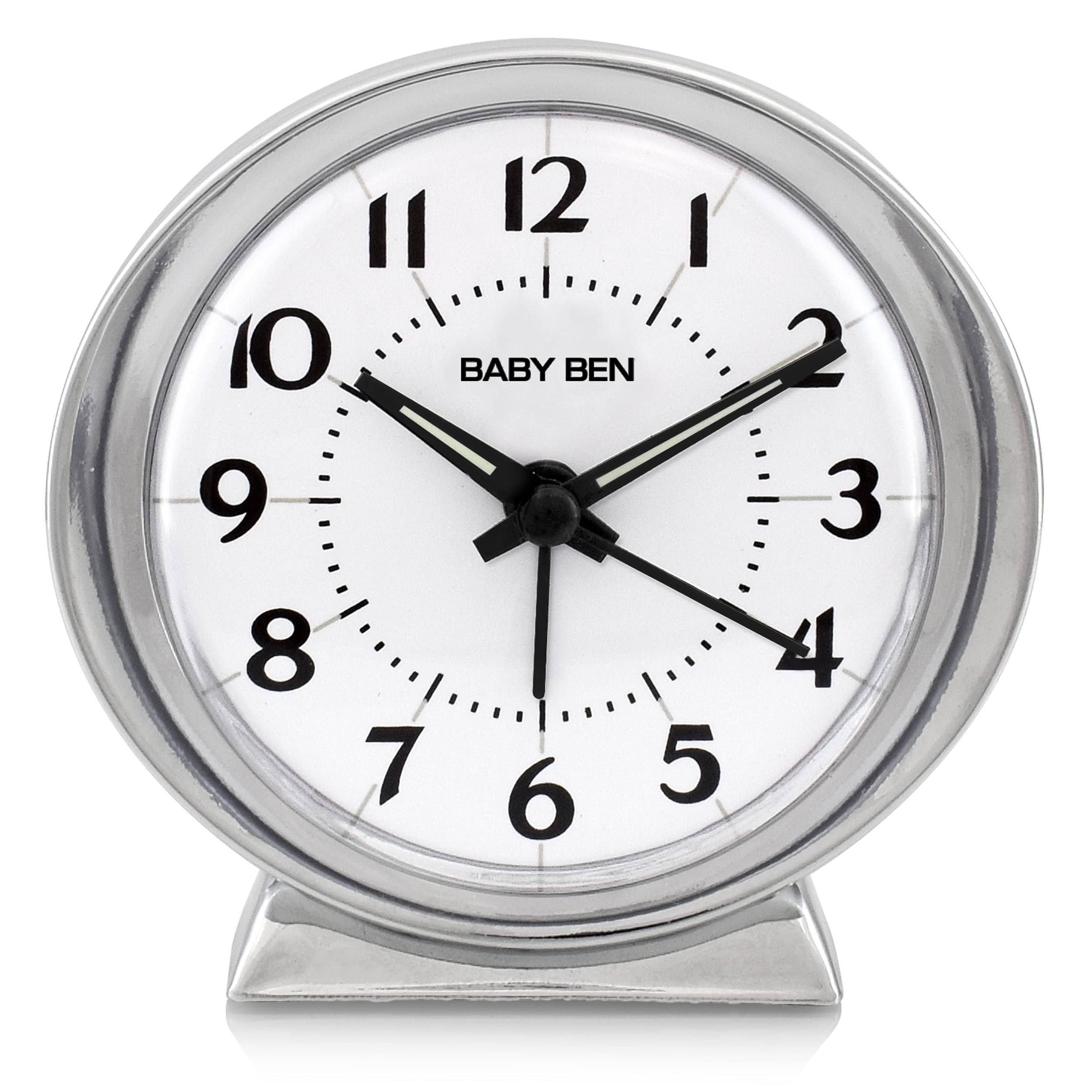 Photo 1 of Westclox Classic Baby Ben Alarm Clock for Heavy Sleepers - Authentic 1964 Design, Loud High-Volume White Alarm Clock, Battery Operated, Metal Bezel