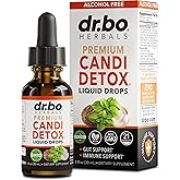 Candida Cleanse Detox for Women & Men - Organic Oregano Oil Drops, Caprylic Acid Black Walnut Wormwood Candi Support Supplement Kit - Natural Oral Anti Overgrowth Gut Balance Flora Complex Supplements