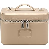 ETOILE - Mini Vanity Case Beige - Stylish Travel Makeup Bag Organizer With Removable Dividers