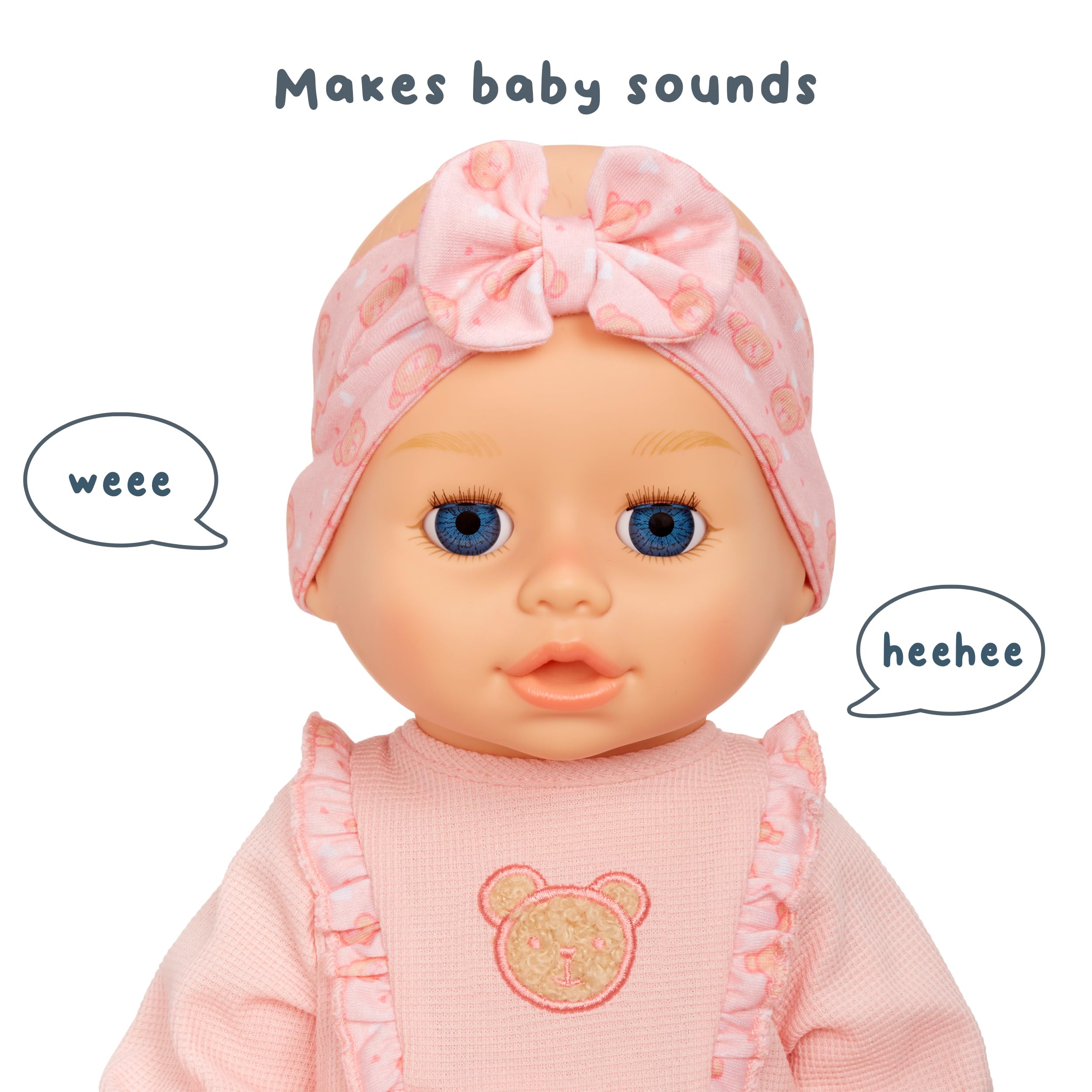 Baby Born Learn to Walk Baby Doll Annabell - Blue Eyes: Realistic Features for Kids Ages 3+, Walks, Crawls, Sits & Kicks, Eyes Open & Close, Multiple Sound Effects