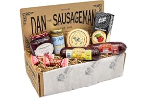 DAN THE SAUSAGEMAN Dan the Sauasgeman’s Scandinavian Gourmet Gift Box -Featuring Lingonberry Sauce Preserves, Smoked Summer Sausages, Wisconsin Cheeses, Perfect for Cheese Spreads, Meats and Crackers