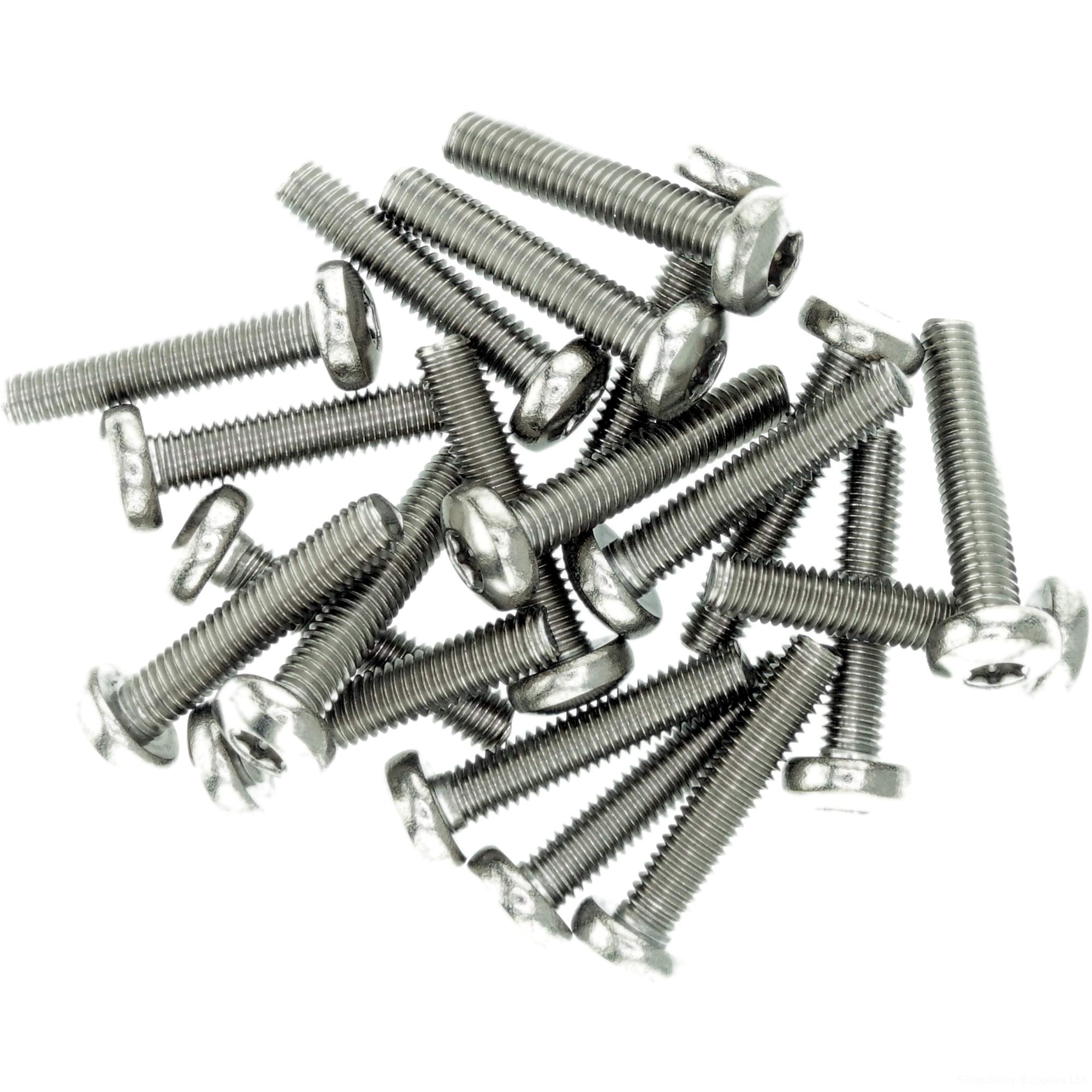 M3 (3mm x 10mm) TX Pan Thread Rolling Screw - Stainless Steel (A2) (Pack of 20)