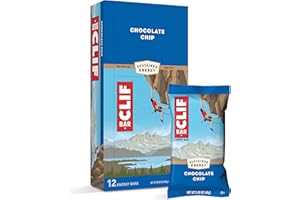 CLIF BARS - Energy Bars - Chocolate Chip - Made with Organic Oats - Plant Based Food - Vegetarian - Kosher (2.4 Ounce Protein Bars, 12 Count) Packaging May Vary