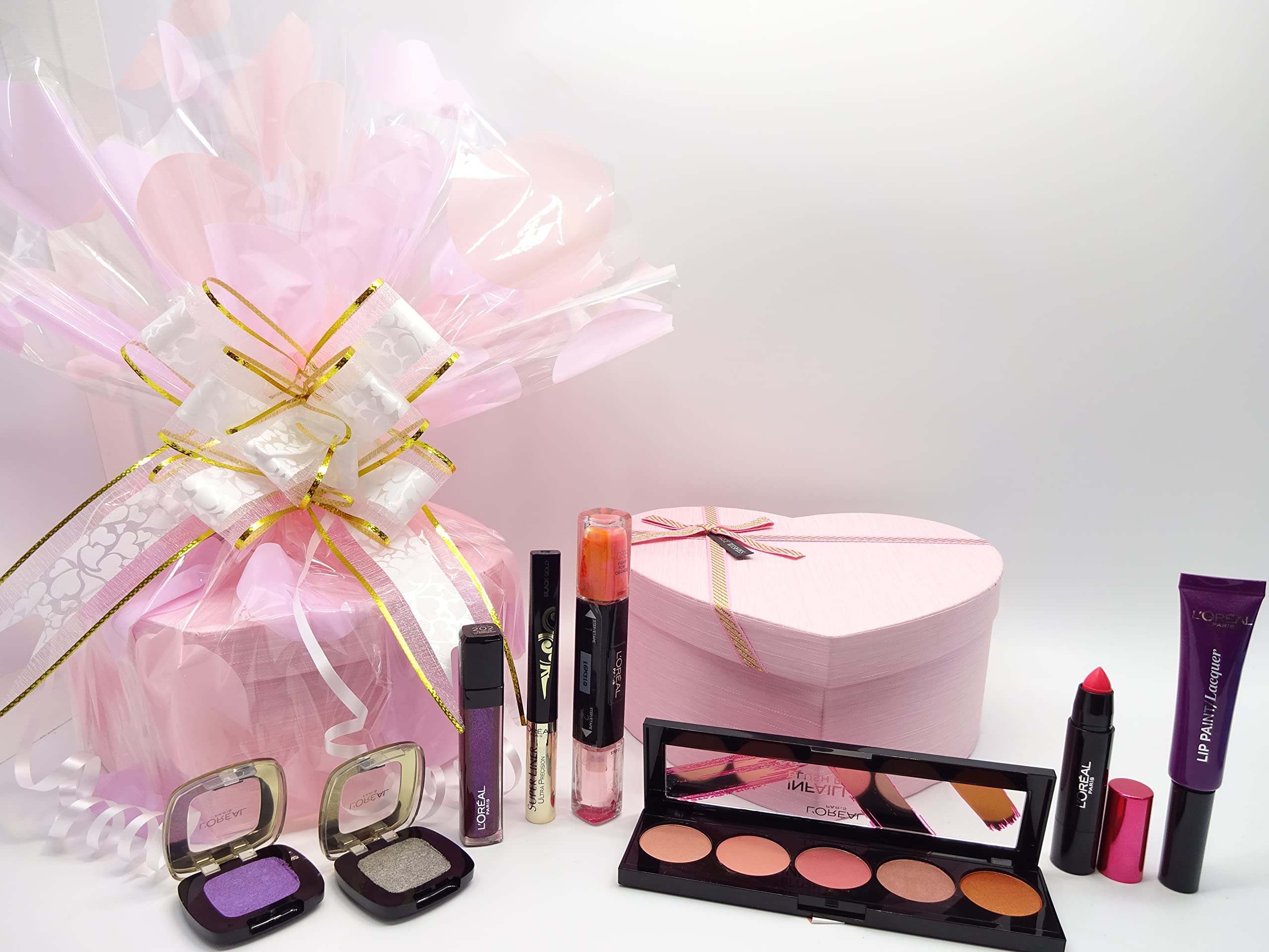 L'Oreal Glam Beauty Bundle Gift Box, Gift Hamper, Eyeshadow, Nail Polish, Lips, Blush Palette Kit