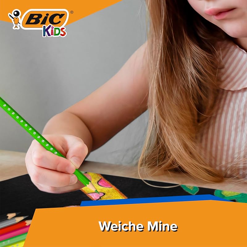Kids Smooth Wood Colouring Pencils - Assorted Standard, Metallic, Pastel and Neon Colours, Box of 54