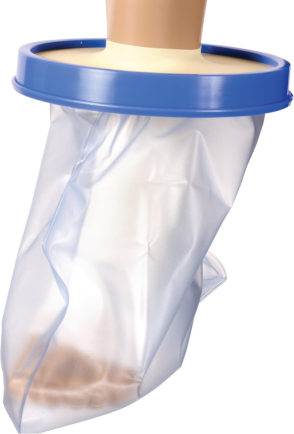 Duro-Med DMI Waterproof Reusable Cast Cover, Wound Barrier & Bandage Protector for Adult Foot & Ankle Providing Watertight Seal In Showers, Baths & Pools, Fits Up To Size 13 Adult Foot, Clear: Health & Personal Care