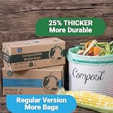 GREENER WALKER 6L Compostable Bin Liners 150 Bags EN13432 OK Compost HOME view 3