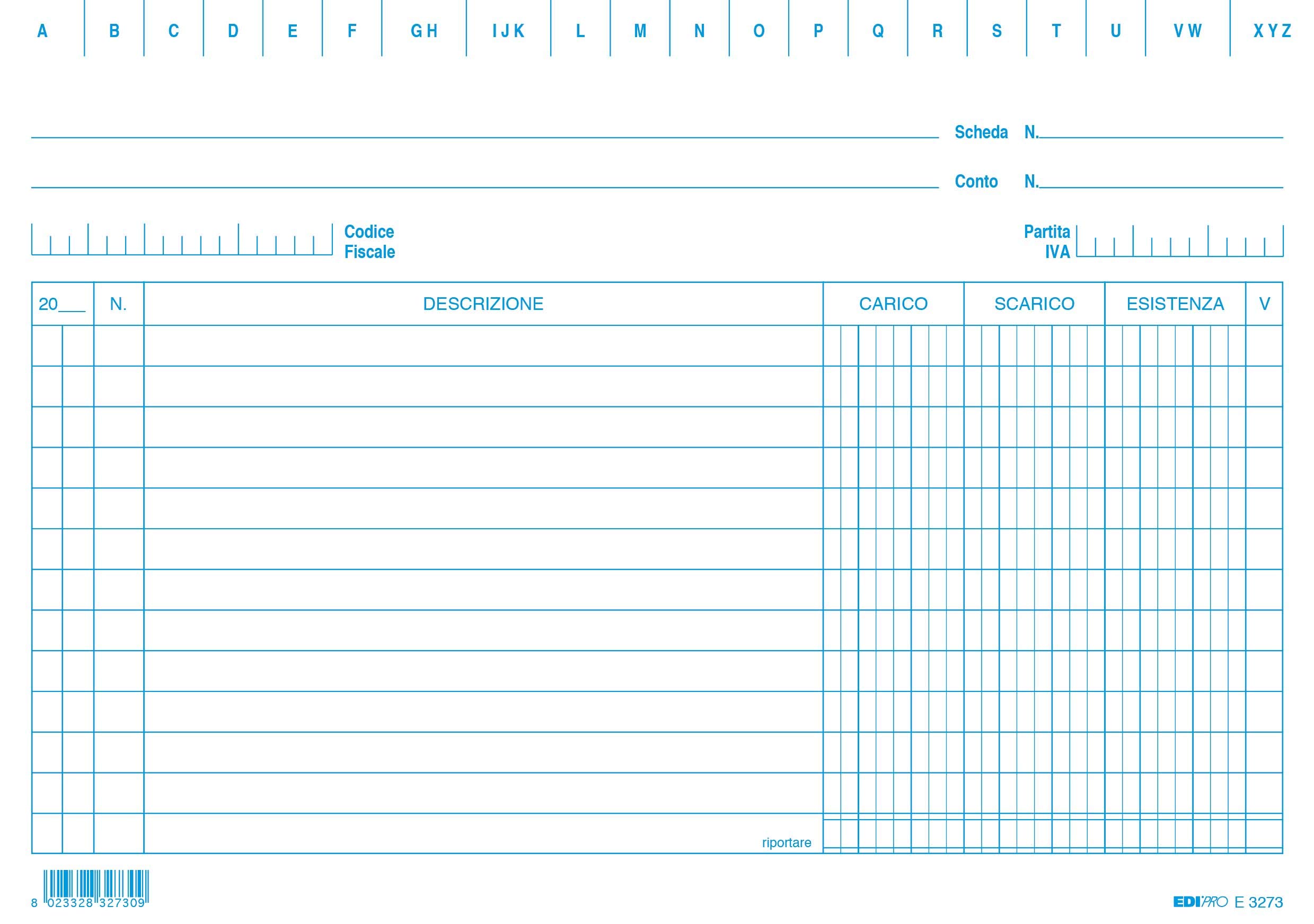 EDIPRO - E3273BL - 100 Cards Load/unload/existence Blue f.to 15x21