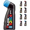 Uni Posca Multicolor Posca Markers, Mop'R Posca Paint Markers with XXL 3-19mm Round Tip for Any Surface, ACMI-Certified Non-Toxic Formula, MOPR Light Blue
