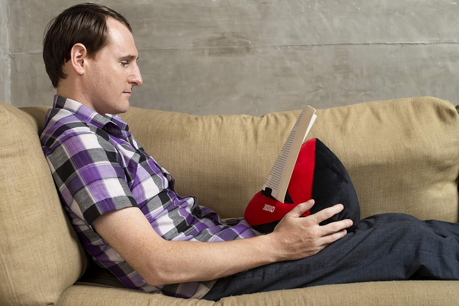 Book Couch iPad Stand, Tablet Stand and Book Holder, Reading Pillow