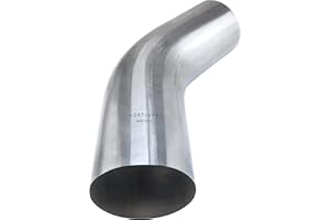 FORTLUFT Universal Mandrel Exhaust Bend Pipe & Elbow Stainless Steel (Bend Pipe 45 degree, 3.00''/76mm)