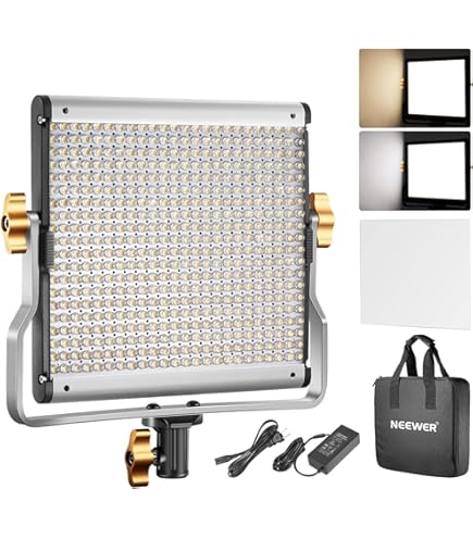 Upgraded 2 Packs LED Video Light, EMART Eclairage Vidéo Avec