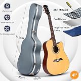 CAHAYA 41 Inch Acoustic Guitar Case ABS Waterproof Hard Case Navy view 2