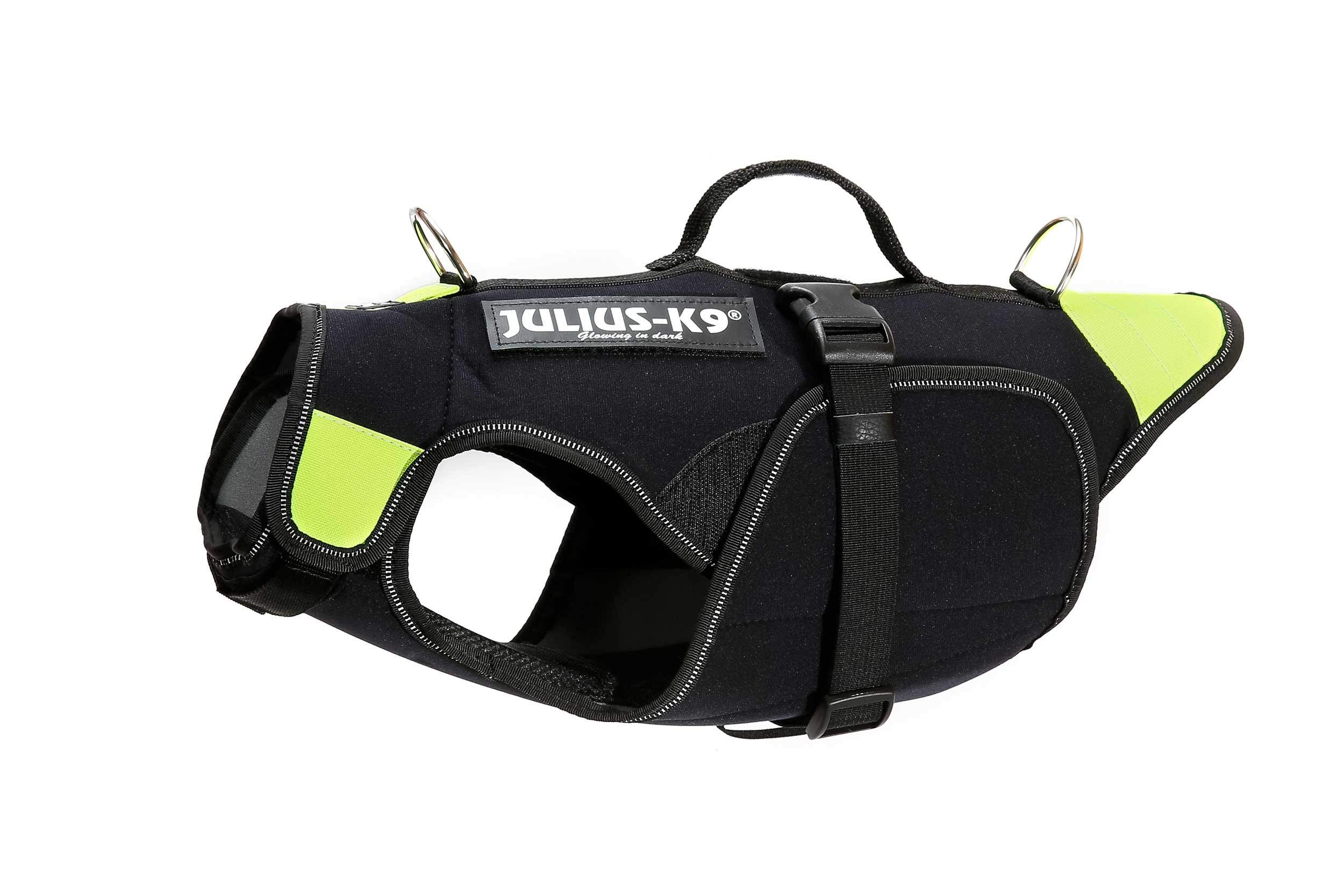 Julius-K9 IDC Multifunctional 3in1 Dog Vest, Size: S, Black and Neon โ image 1