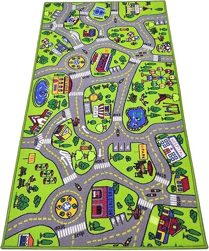 Toyvelt Kids Carpet Playmat Car Rug 