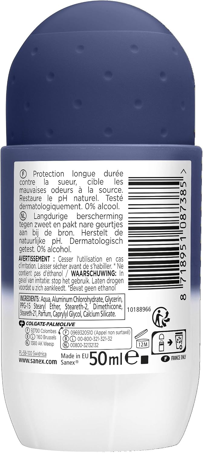 Sanex Active Control - Men's Roll-on Deodorant - 50 ml - Pack of 2, 50 ml (Pack of 2) - Image 3
