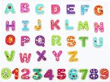 Toys of Wood Oxford 36 Pieces Wooden Magnetic Letters and Numbers Set view 1
