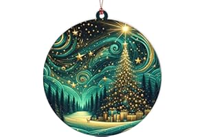 MAILAMCRAFT Christmas Ornament 2025, Northern Lights Ornament, Starry Night Beautiful Christmas Ornaments, Starry Night Gifts, Xmas Tree Decorations, Gift for Coworker, Friends, Family, Secret Santa Gift