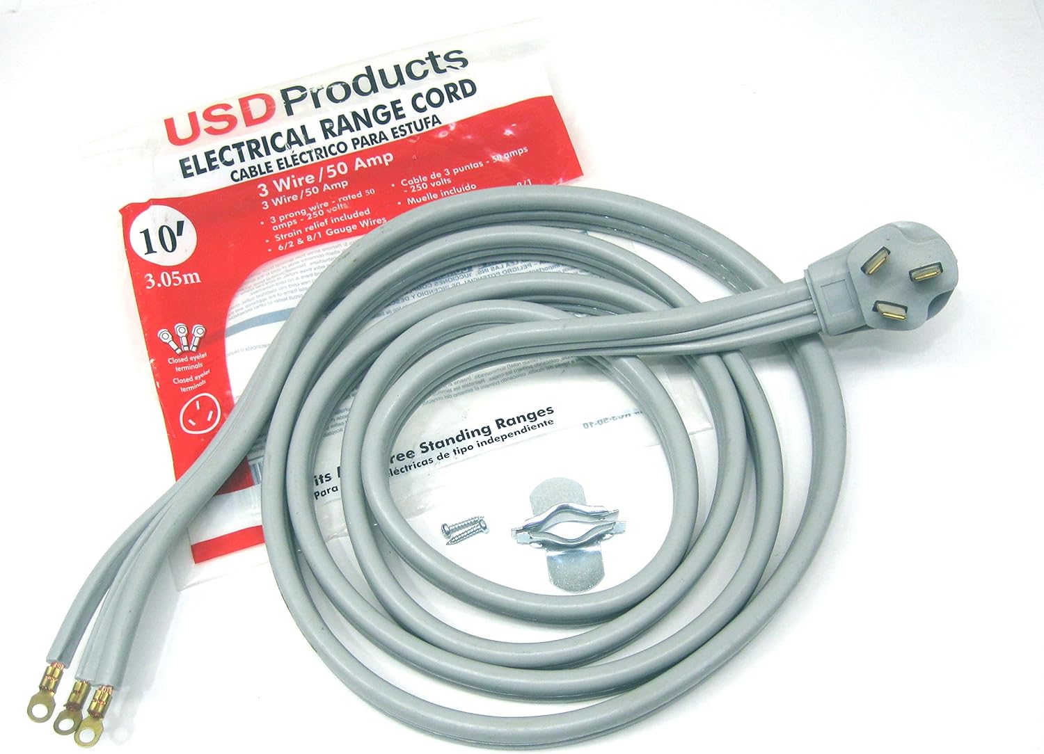 USD Products Range Oven Electric Power Cord 3 Prong Wire 50