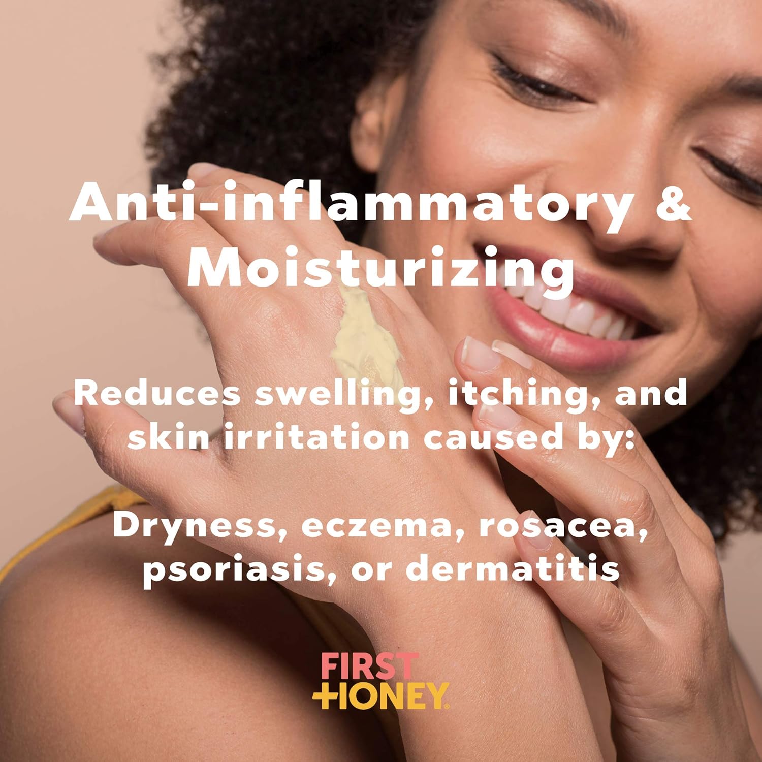 First Honey® Manuka Honey Cream for Dry & Itchy Skin | Fast Relief for Eczema, Rosacea, Psoriasis, & Dermatitis | Natural & No Fillers | Safe for Babies & Toddlers | 1.75 oz: Health & Personal Care