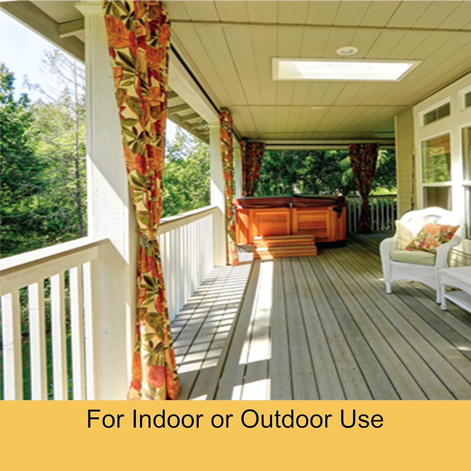 Kenney Weaver Outdoor Window Curtain Rod, 72-144", Black: Home & Kitchen