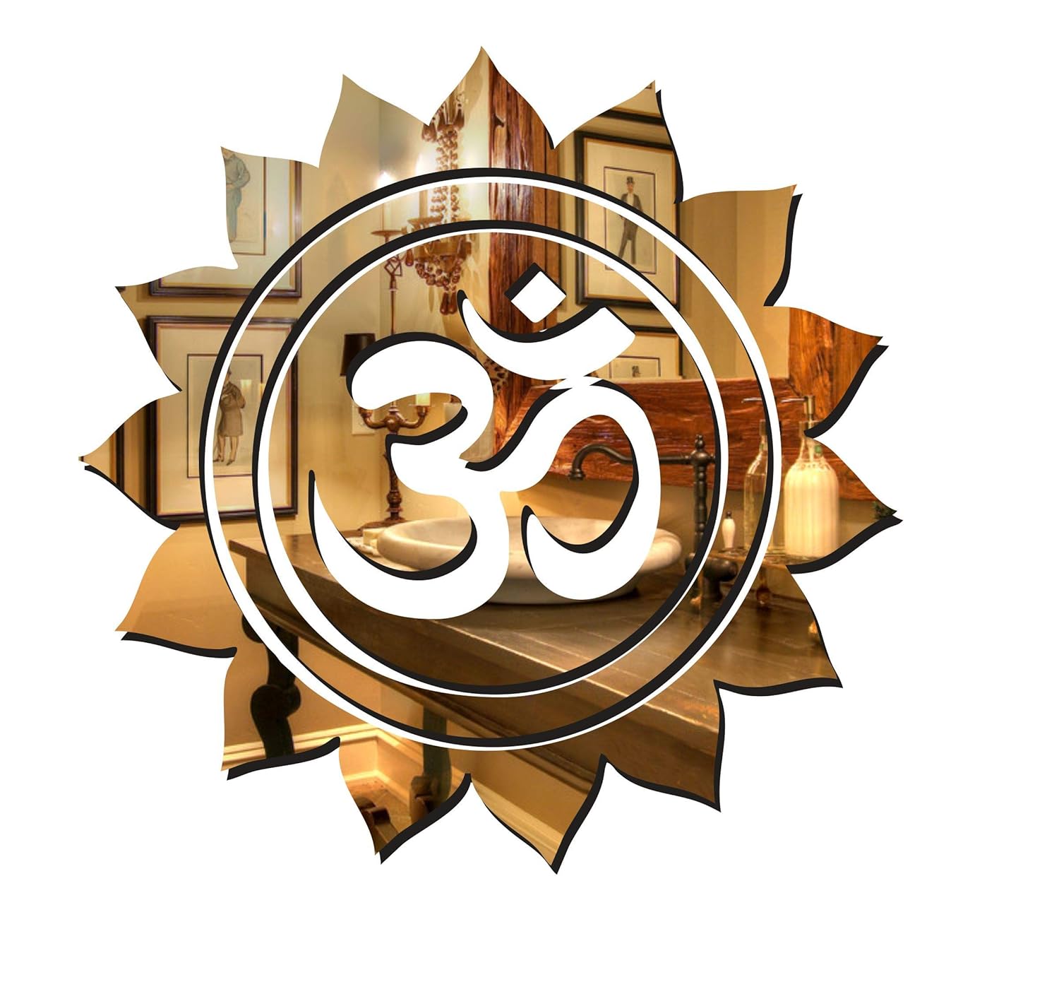 Buy Sticker Hub Acrylic Decorative Om 3d Acrylic Mirror Wall Sticker Gold Mg88 Online At Low Prices In India Amazon In