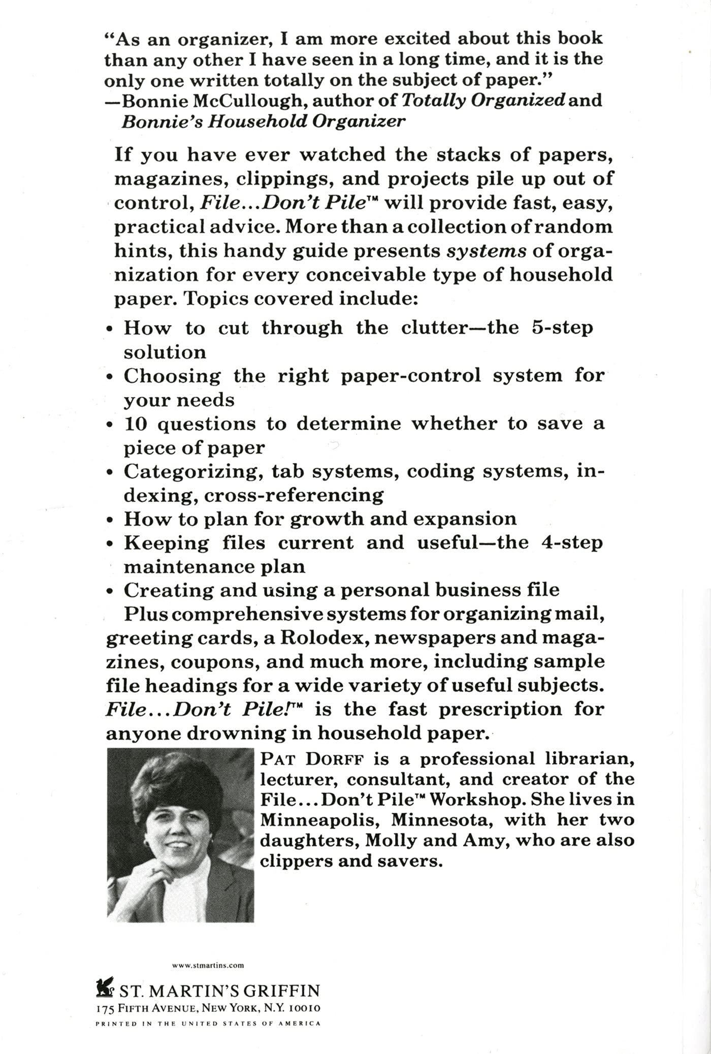 File...Don't Pile: A Proven Filing System for Personal and Professional Use