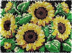 veirousa Sunflowers Latch Hook Kits for