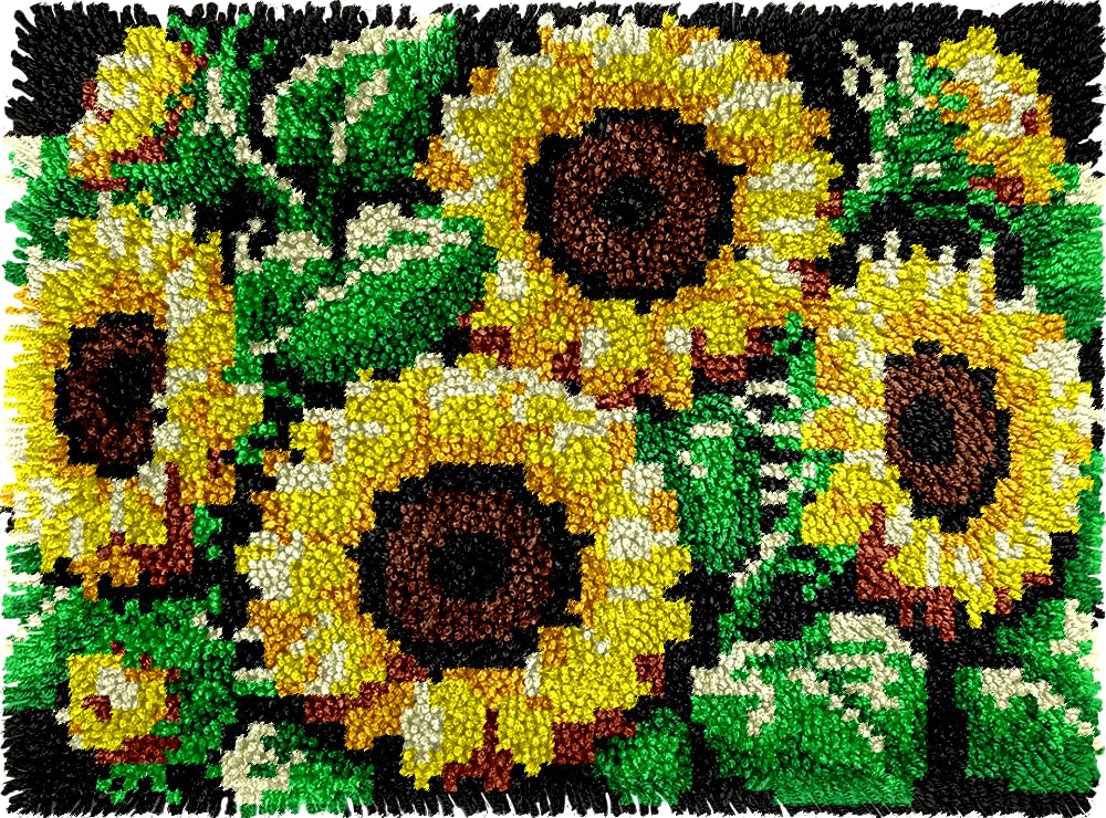 veirousa Sunflowers Latch Hook Kits for