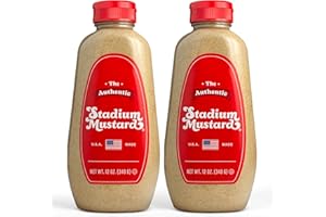 The Authentic Stadium Mustard. From Cleveland's Famed Municipal Stadium. A Tailgate Party Must Have! This Spicy Brown Mustard is the Classic Condiment for Hot Dogs and Hamburgers. Gluten Free, Sugar Free, Kosher, Fat Free 12oz (Pack Of 2)