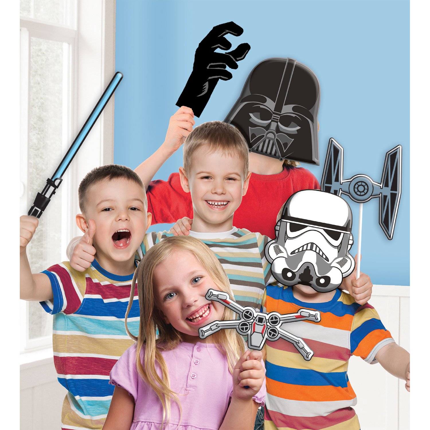 Star Wars Photo Props with Masks and Lightsabers(10-Piece) - 1 Pack