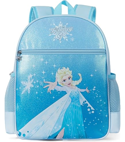 Disney Frozen 2 Lead With Courage Backpack - 16” Full Size Toddler, Child, Kid School Book Bag - Anna and Elsa Foil Panel Backpack