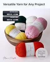 Utopia Crafts DK Double Knitting Yarn 5 x 100g Baby Blue 100% Acrylic view 6