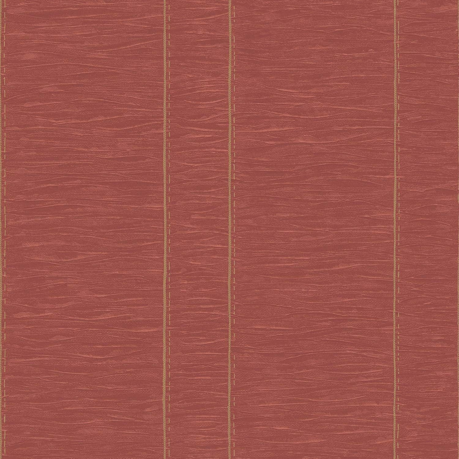 Galerie G67643 Palazzo Textured and Striped Design Wallpaper, Red, 10m x 53cm