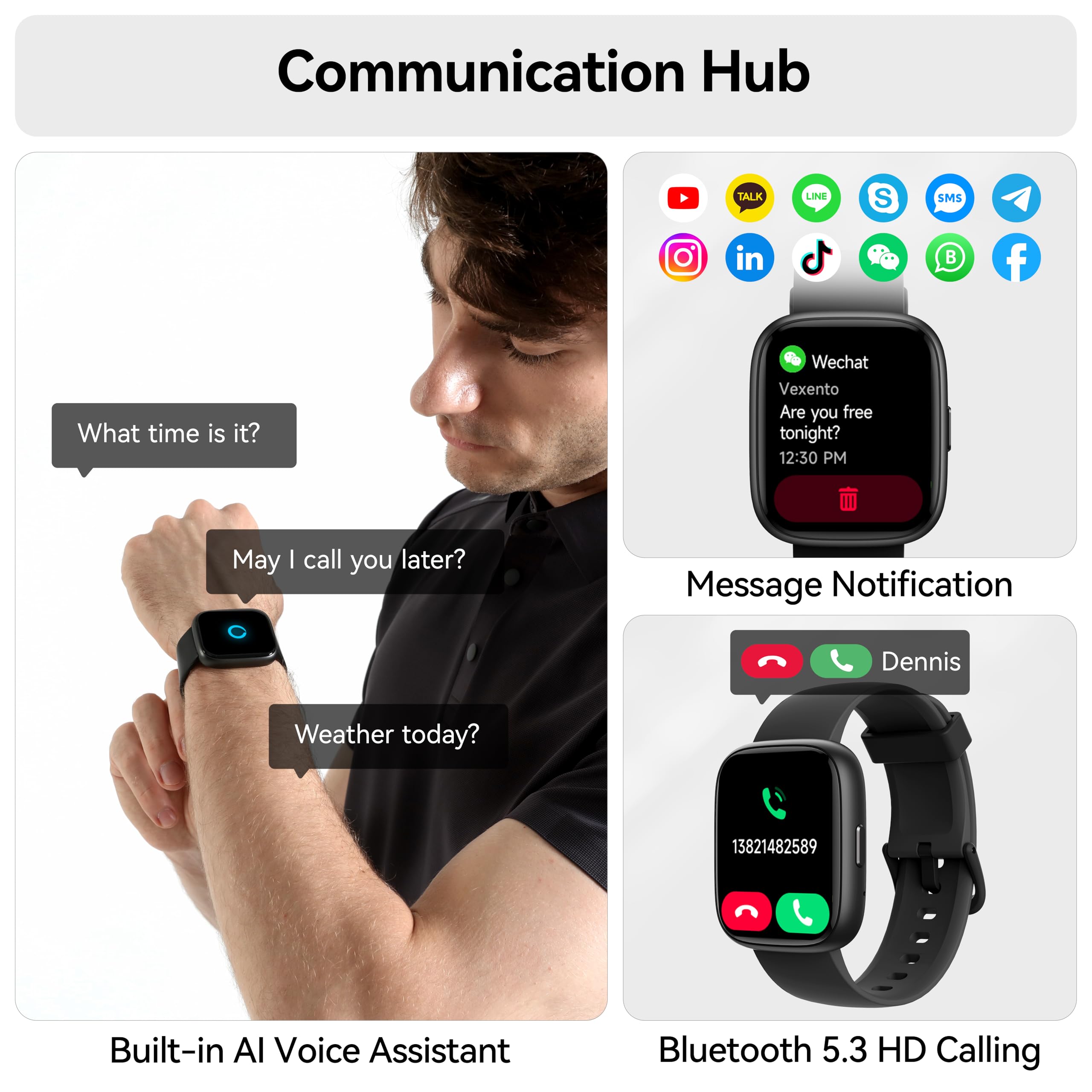 Smart Watch with Alexa Built-in, 1.83