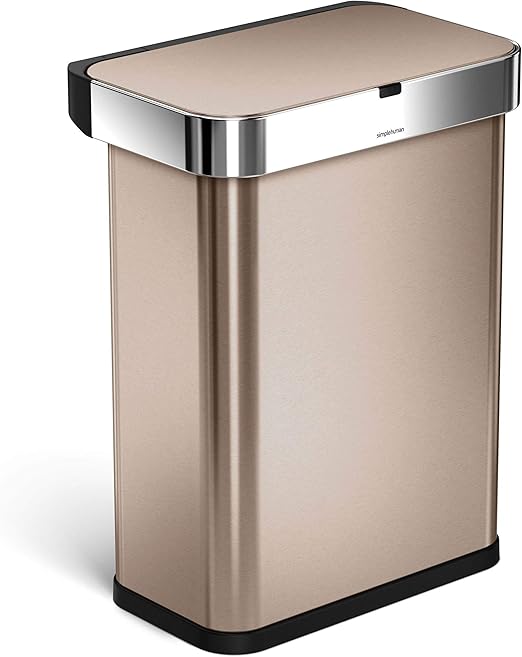 simplehuman 58 Liter / 15.3 Gallon Rectangular Voice and