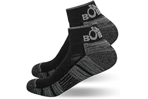 BOBILIFE Ergonomic Ankle Cycling Biking Socks - Comfort for Bicycle Bike Riding, 2 Pairs