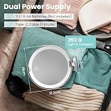 BEAUTURAL 10X Magnifying Lighted Vanity Mirror with 360° Swivel view 7