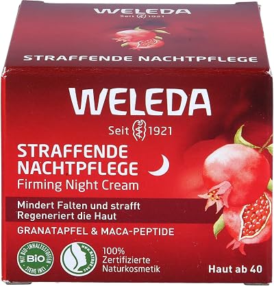 Weleda Firming Night Face Cream Pomegranate Maca Peptides Vegan 40ml