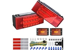 Kohree New LED Submersible Trailer Tail Light Kit, 12V LED Utility Trailer Lights DOT Approval, Submersible License Lights an