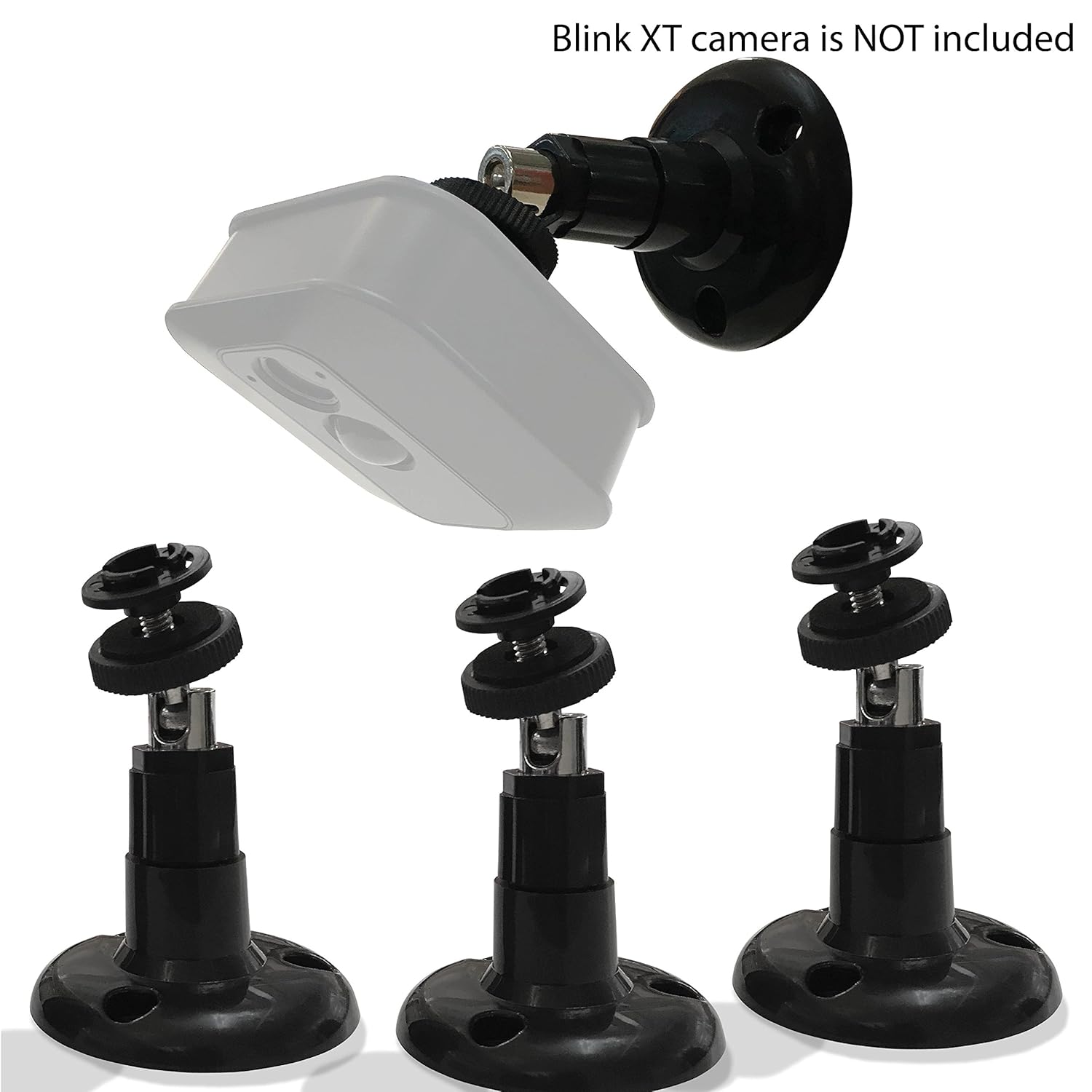 Camera Mount for Blink XT w/Mounting Connector Bracket (8 cm Black 3