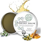 DNA Organics Comfrey Salve Ointment 4oz – Organic Herbal Salve for Bones, Muscles, Joints, Knees, Skin & Tattoo Care. Herbal Balm for Soothing Relief. Handcrafted, Slow-Infused, No Chemical Fillers