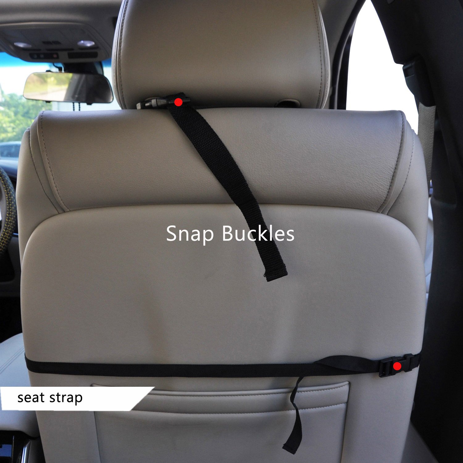 Pet Car Front Seat Cover with 1 Pet Safety Belt Cat Dog Seat Protector Mat Booster Seat Antislip Adjustable for Most Car Suv Truck (Pet front seat cover)