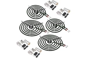 VYPART MP22YA Electric Range Burner Element Unit Set and 330031 Range Burner Receptacle Kit -for Am-ana Whi-rlpool K-enmore Electric Ranges/Stove,Stove Eye Replacement Parts Replace WP660532, WP660533