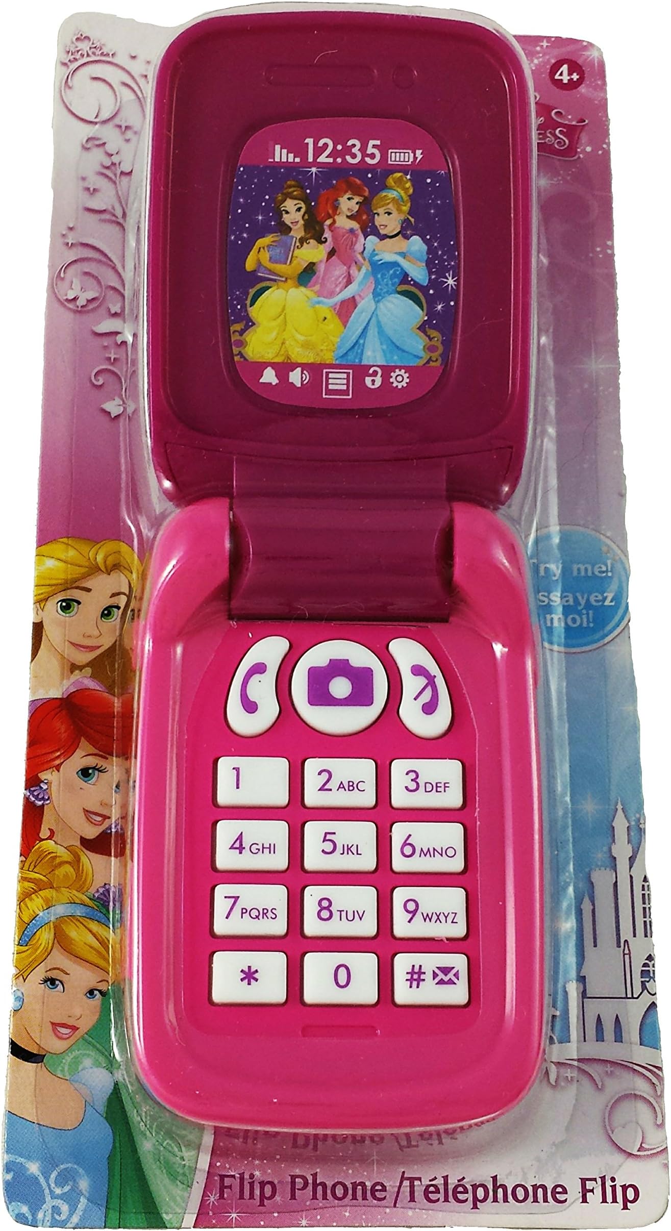 Disney Princesses Toy Flip Phone (Toy Cell Phone)
